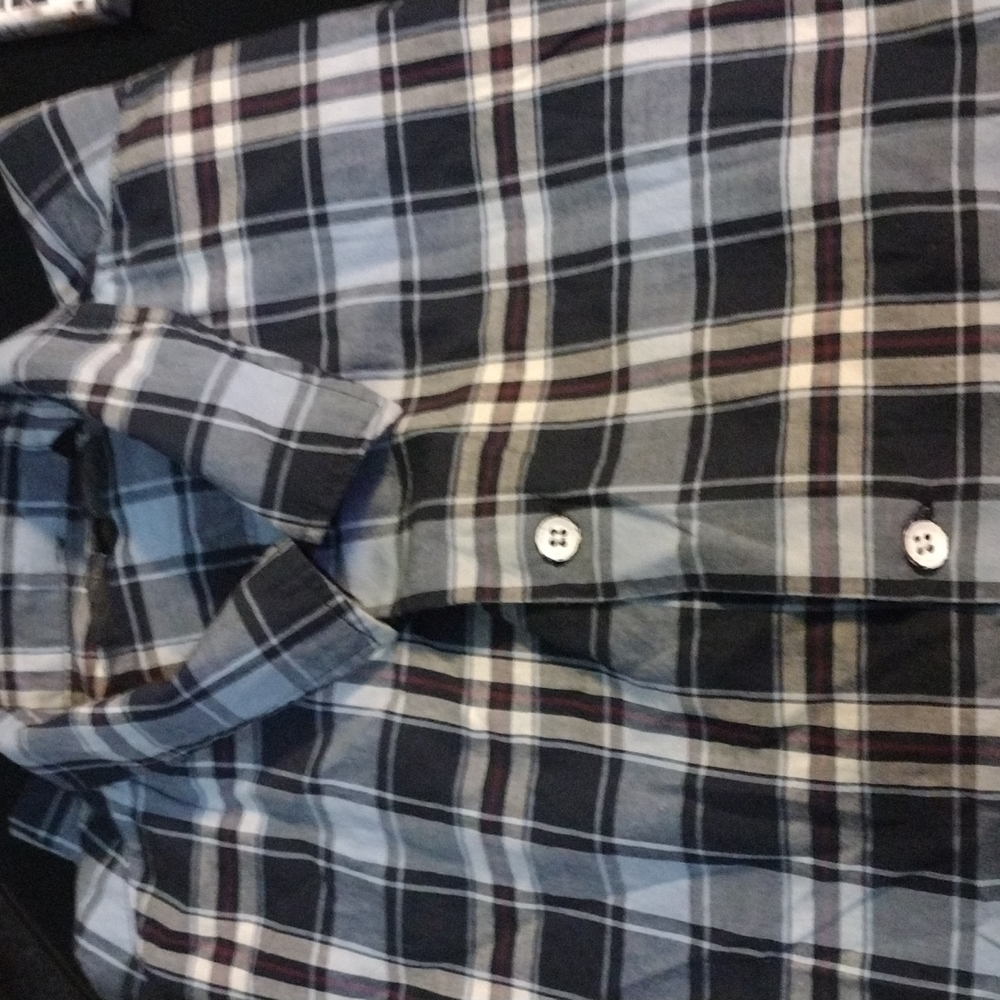 Rag & Bone Men's Avery Plaid Button Down Short Sleeve Shirt Size L Excellent Con